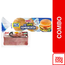 Combo Bimbo Pan Super Hamburguesa + Tocineta Ahumada Cerdo