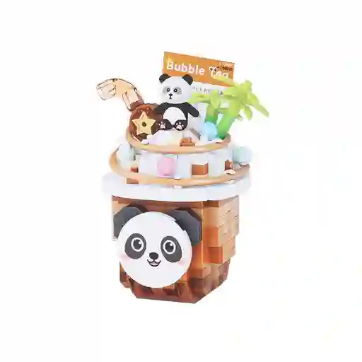 Bloque de Construcción Happy Food Con Leche Panda Miniso