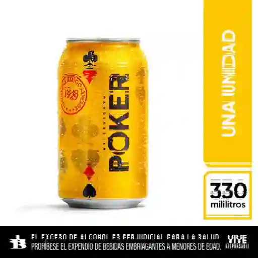 Cerveza poker lata