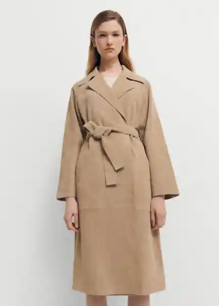 Gabardina Trench Cloud Hielo Talla M Mujer Mango