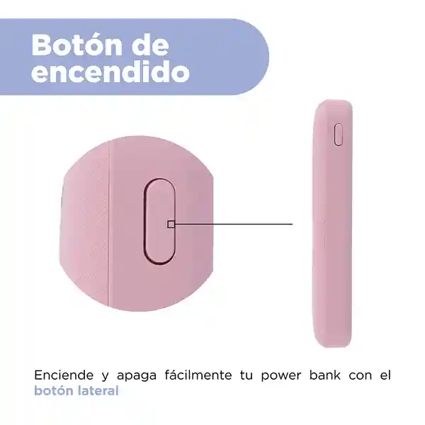 Miniso Batería Portátil de Carga Rápida 5000 mah Rosa 