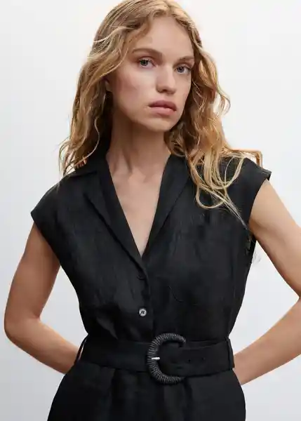 Enterizo Mono Quito Negro Talla 24 Mujer Mango