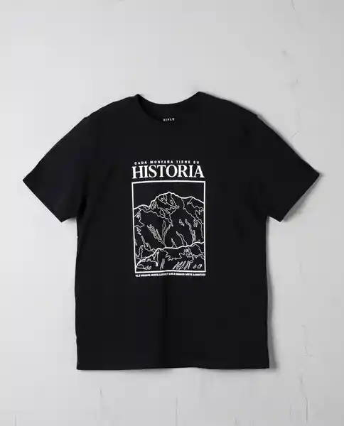 Camiseta Hombre Negro Talla L 102G021 Rifle