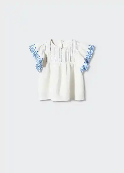 Blusa Marina Blanco Talla 66 Niñas Mango