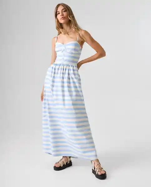Vestido Mujer Azul Talla M 672G000_AZU144115 Americanino