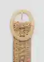 Cinturón Dorian Beige Talla S Mujer Mango