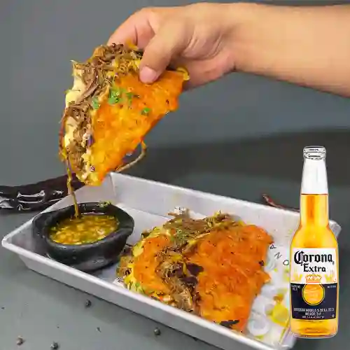 Combo Tacos la Llorona X 3 + Corona 330 ml