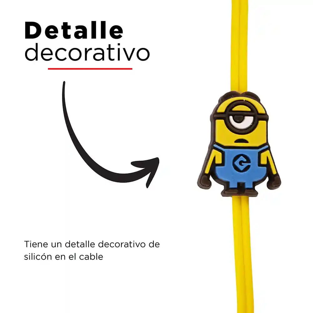 Miniso Audífonos Minions Amarillo 3.5 Mm