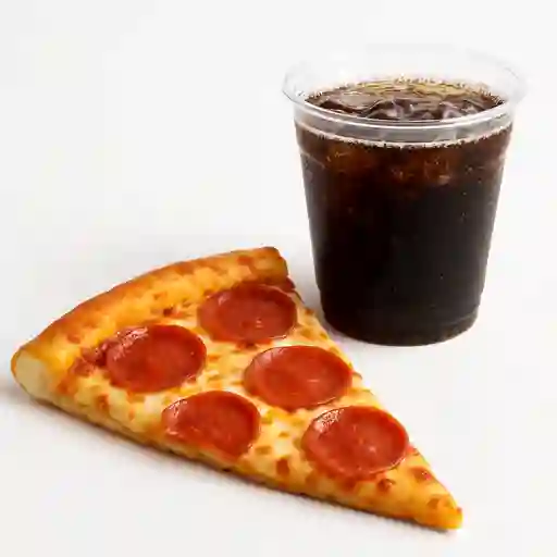 Porción Pizza más Bebida