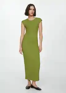 Vestido Meringue Verde Talla S Mujer Mango