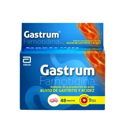 Gastrum Famotidina 48 Tabletas (10 mg) 