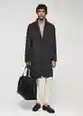 Abrigo Lisburn Gris Talla L Hombre Mango