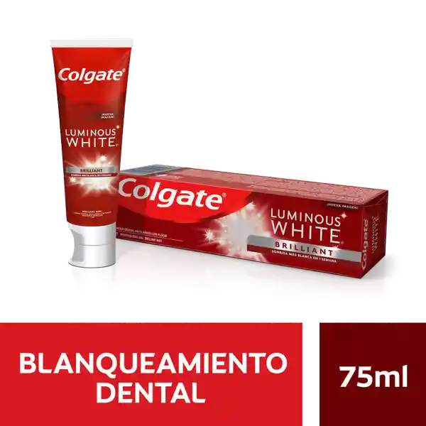 Colgate Crema Dental Blanqueadora Luminous White 75 mL