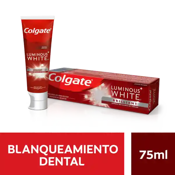 Colgate Crema Dental Luminous White Brilliant 75 mL