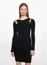 Vestido Nala Negro Talla 20 Teen Niñas Mango