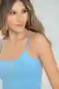 Crop Top Tiras Malibu Color Azul Cielo Talla M Ragged