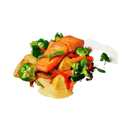 Salmón en Verduras