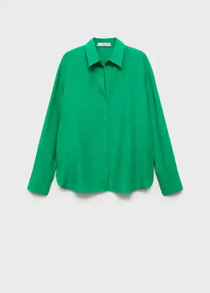 Camisa Lima Verde Talla M Mujer Mango