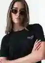 Camiseta Mujer Negro Puro Ultraoscuro Talla S 403G041 Naf Naf