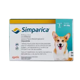 Simparica Antiparasitario Para Perros De 10-20kg