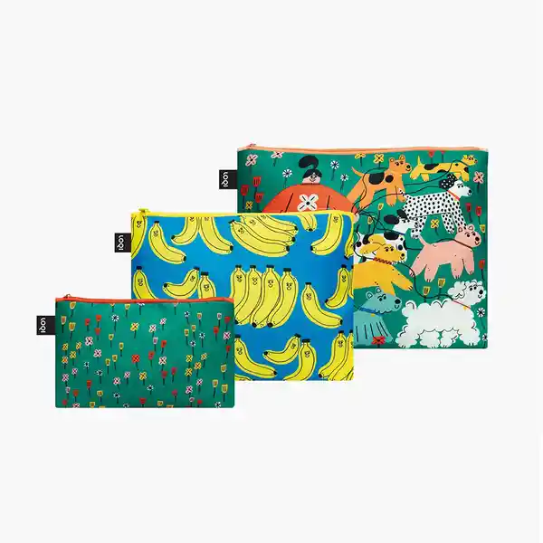 Loqi Set Cartucheras Bananas n Dog