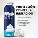 GILLETTE Foamy Mentol Espuma de Afeitar con Sensación Refrescante para Hombres Afeitada al Ras y Confortable 179 mL