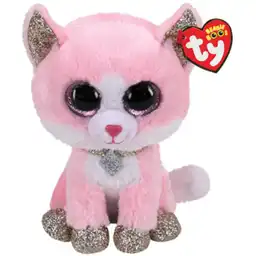 Beanie Boos Fiona Gato Rosado Ty 36366