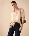Camisa Crudo Beige Claro Talla XL 411G001 Espirit