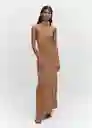 Vestido Catia Caramelo Talla L Mujer Mango