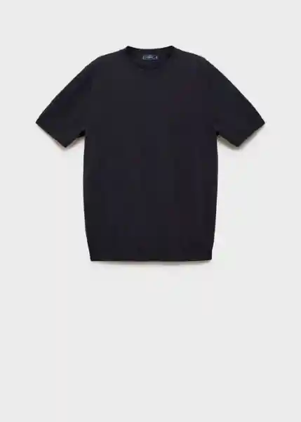 Camiseta Tricot Arraona Azul Noche Talla L Hombre Mango