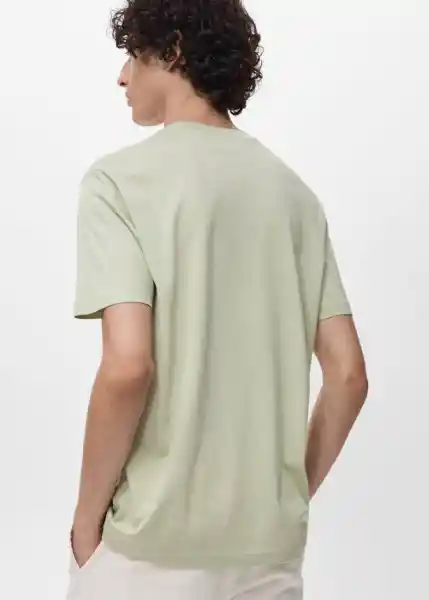 Camiseta Bellow Menta Talla M Hombre Mango