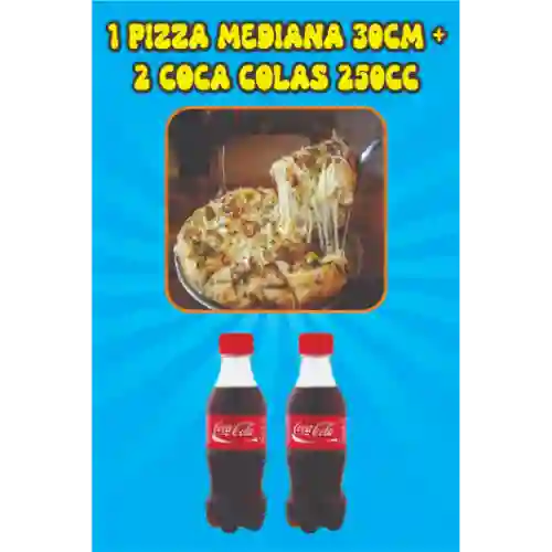 Promo 1 Pizza Mediana + 2 C/colas 250Cc