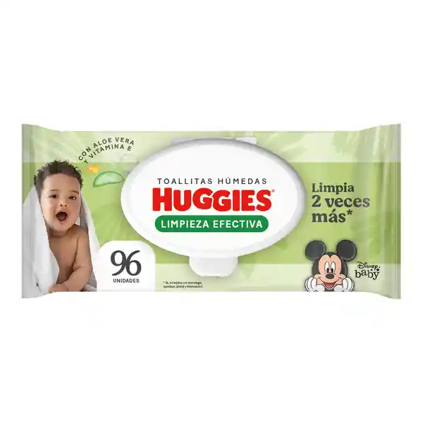 Toallita Húmedas Huggies Limpieza Efectiva Desechables 96 Und