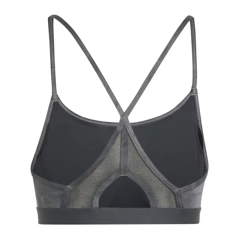 Adidas Crop Aer ls Aop Bra g Mujer Gris XLab