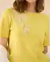 Camiseta Amarillo Olivo Medio Talla M 601G019 Esprit