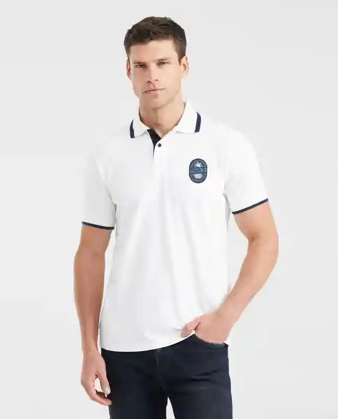 Camiseta Polo Block Fabrics Crudo Prístino Claro L Chevignon