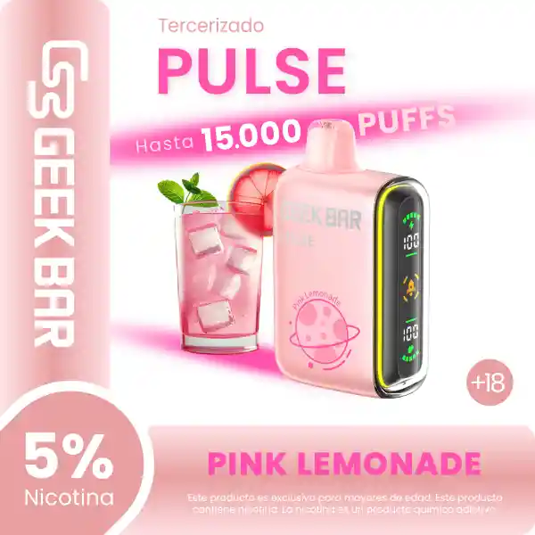 Geek Bar Vape Pulse Pink Lemonade - 15000 puffs - 5% Nicotina