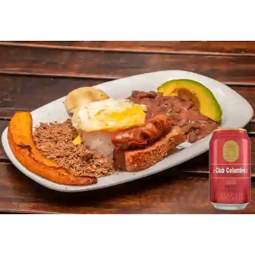 Combo Bandeja Paisa + Club col. Roja Lta 330ml