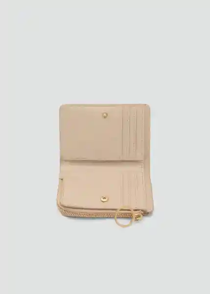 Billetera M Retro Beige Talla 99 Mujer Mango