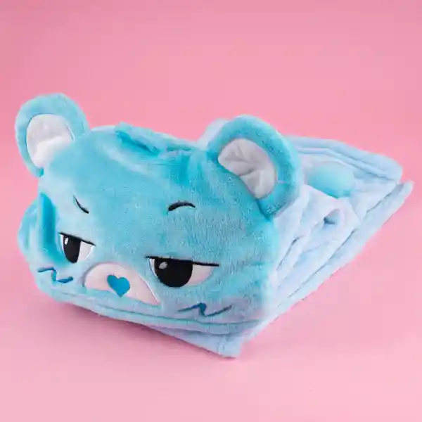 Manta Con Capucha Colección Care Bears Azul Miniso