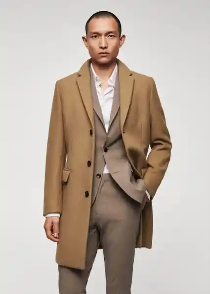 Abrigo Arizona Camel Talla XL Hombre Mango