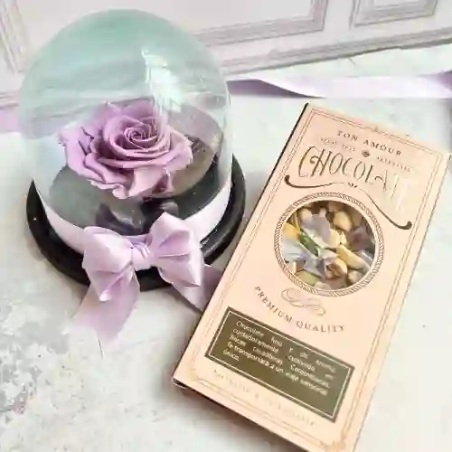 Combo Rosa Encantada y Barra de Chocolat