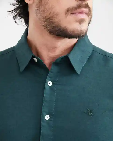 Camiseta Linen With Duck Verde Nafta Ultra Oscuro M Chevignon