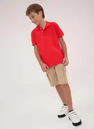 Polos Gef Matt Kd Manga Corta Rojo 16726 4