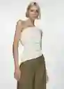 Pantalón Lidof Khaki Talla L Mujer Mango