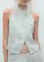 Top Lauri Verde Pastel Talla M Mujer Mango