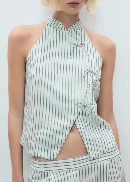 Top Lauri Verde Pastel Talla M Mujer Mango