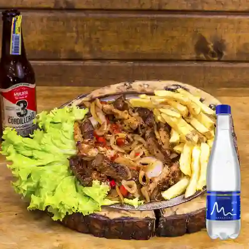 Combo Fajitas Mixtas + Manantial Sin Gas 600ML