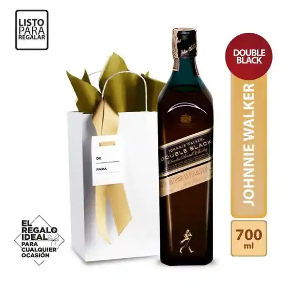 Whisky J. Walker Double Black 700 mL + Bolsa Regalo