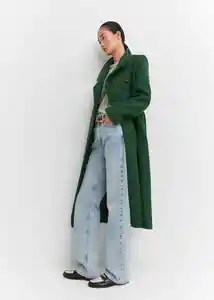 Abrigo Sirenita Verde Talla S Mujer Mango